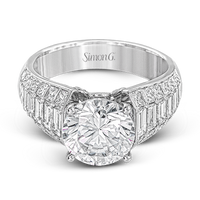 Simon G 18K White Gold Diamond Engagement Ring (4.49ct)