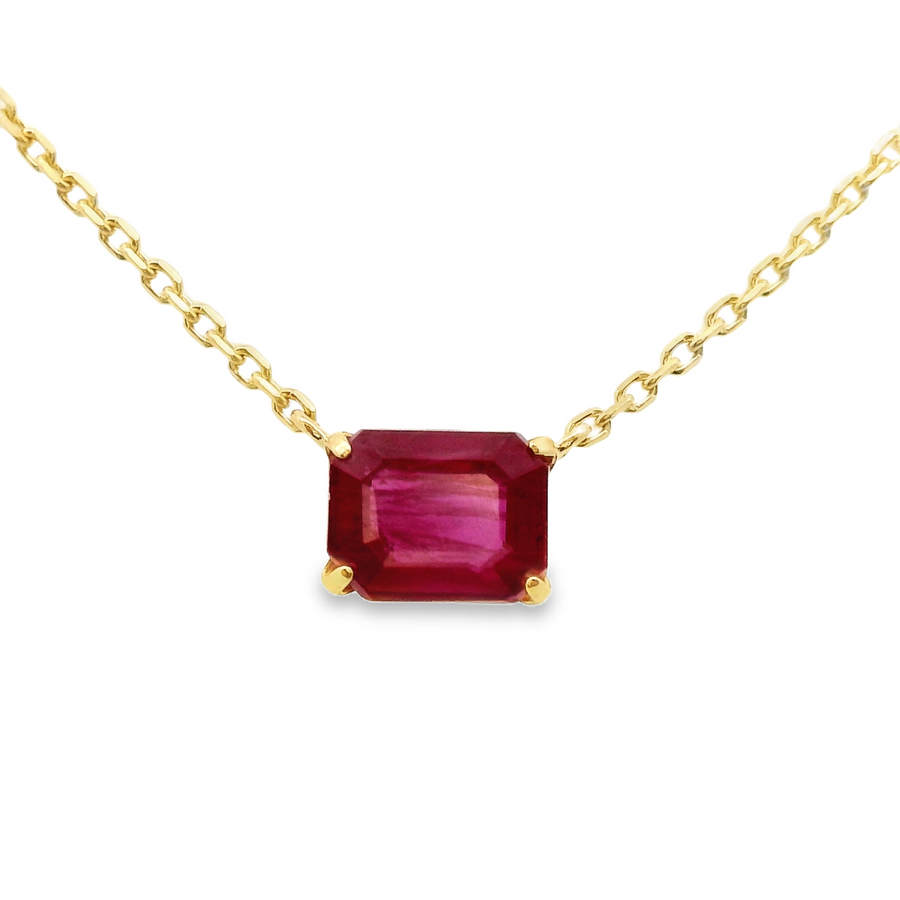 18kt Yellow Gold Natural Emerald Ruby Pendant (0.56ct)