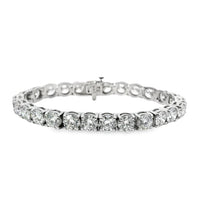 14kt White Gold Lab-Grown Round Brilliant Diamond Tennis Bracelet (26.71ct)