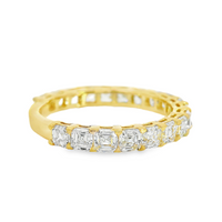 14kt Yellow Gold Lab-Grown Asscher Diamond Wedding Band (1.90ct)