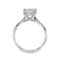 18kt White Lab-Grown Radiant and Natural Round Diamonds Hidden Halo Engagement Ring (2.34ct)