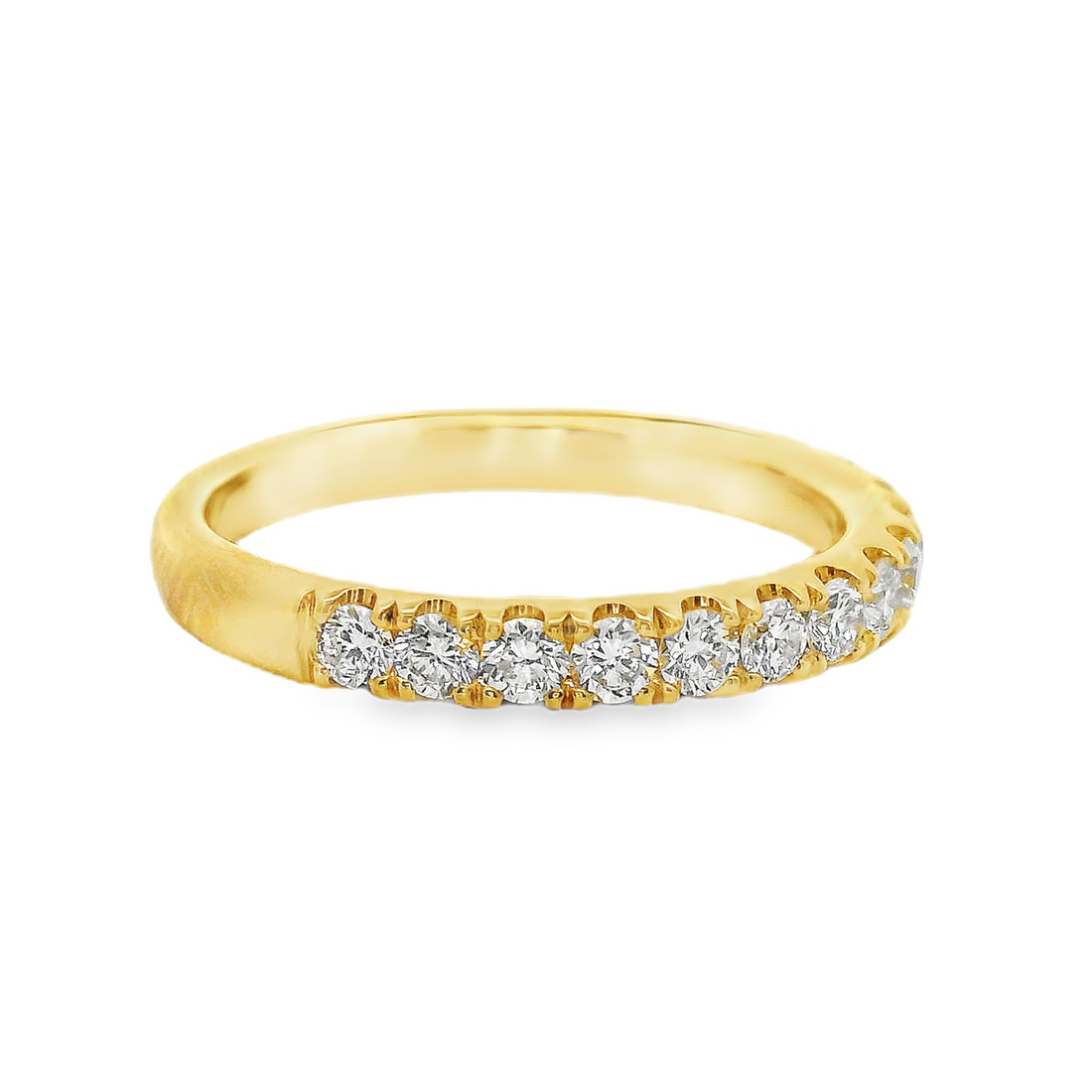 18kt Yellow Gold Natural Round Diamond Wedding Ring (.51ct)