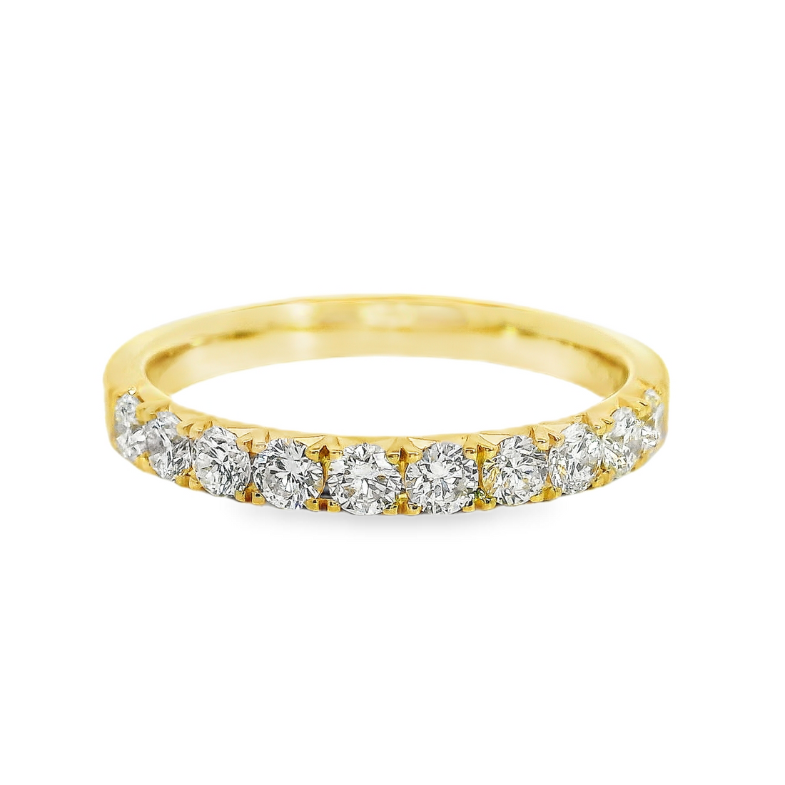 18kt Yellow Gold Natural Round Diamond Wedding Ring (.57ct)