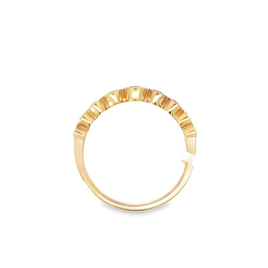 18kt Rosé Gold Diamond Bezel Wedding Ring (0.43ct)