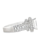 18K White Gold Natural Emerald Cut Diamond Ring (1.23ct)