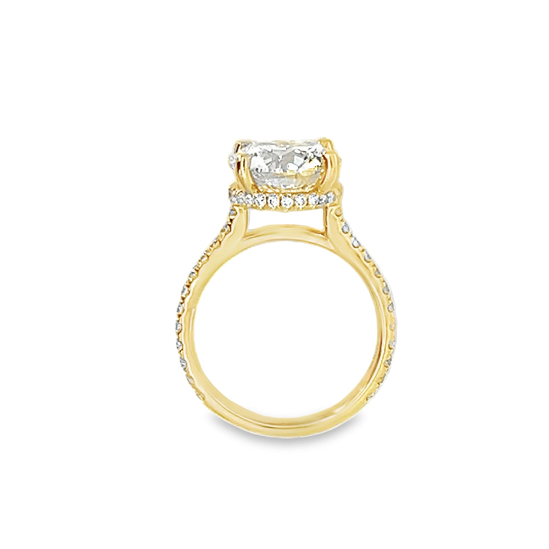 18K Yellow Gold Lab-Grown Round Diamond Engagement Ring (4.03ct)