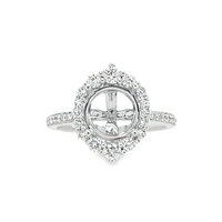 18K White Gold Diamond Semi-Mount Ring (.64ct)