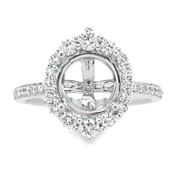 18K White Gold Diamond Semi-Mount Ring (.64ct)