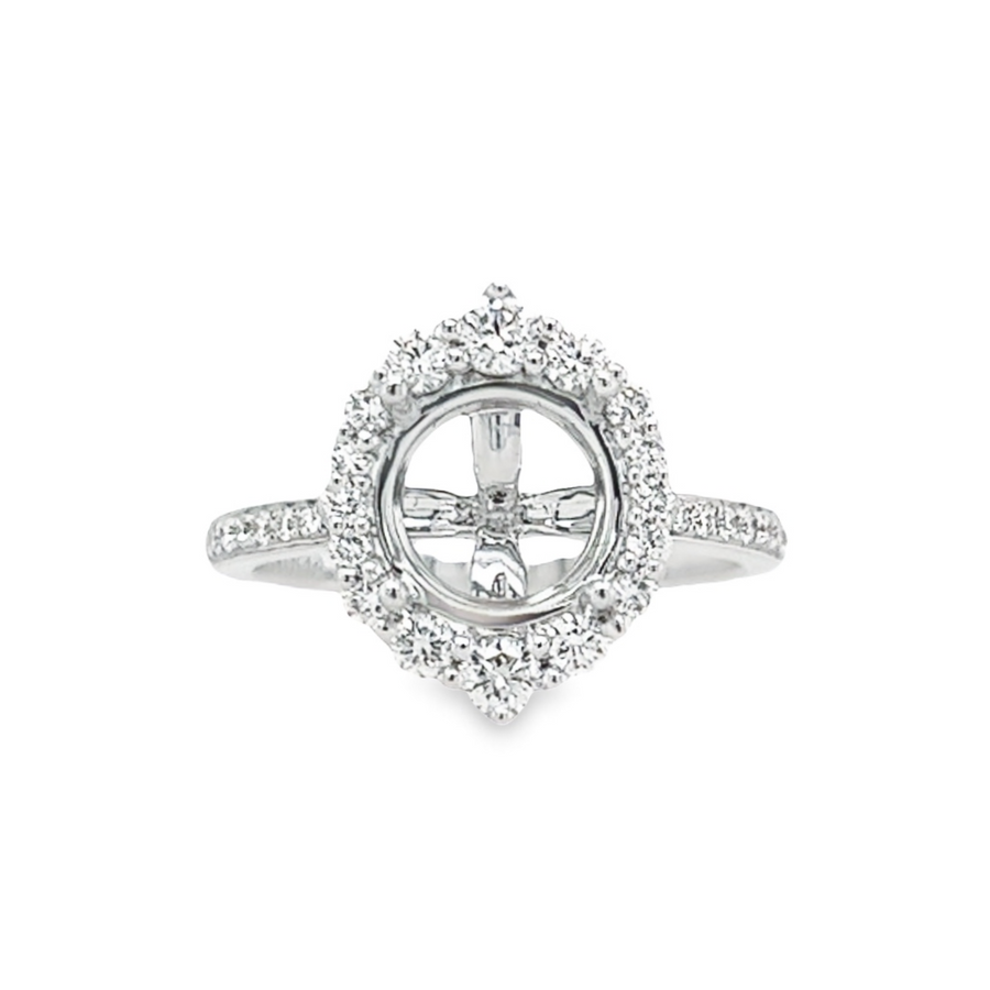 18K White Gold Diamond Semi-Mount Ring (.64ct)