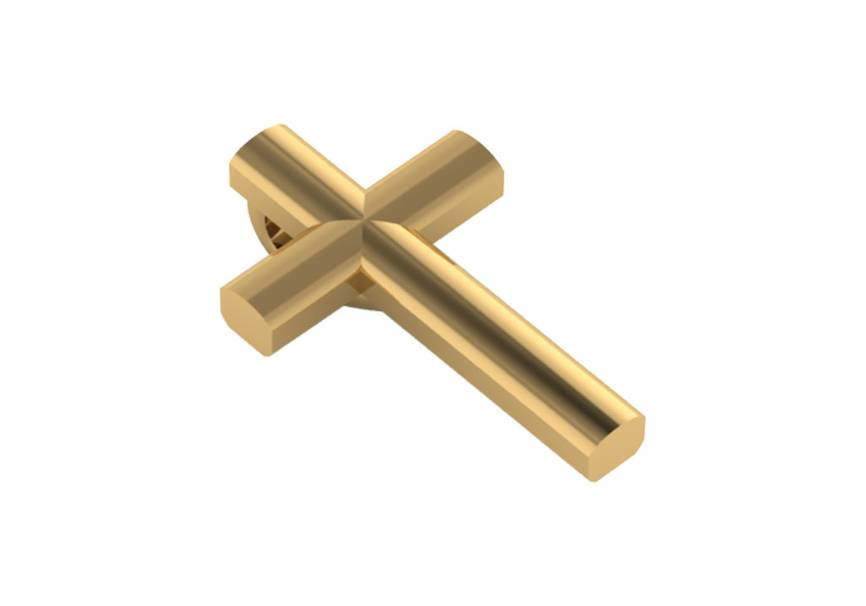 14kt Yellow Gold Plain Cross Pendant (0.30g)