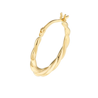 14kt Yellow Gold Medium Twisted Hoop Earrings