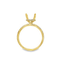 18kt Yellow Gold Natural Round Diamond Semi-Mount Ring (.40ct)