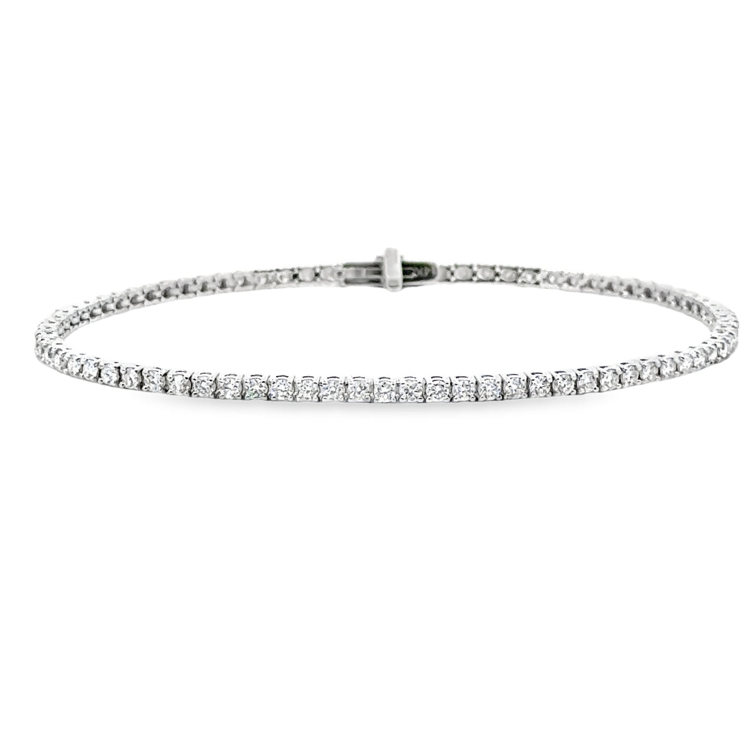 14K White Gold 7" Lab-Grown Diamond Tennis Bracelet (2.02ct)