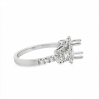 18kt White Gold Diamond Halo Semi-Mount Ring (.51ct)