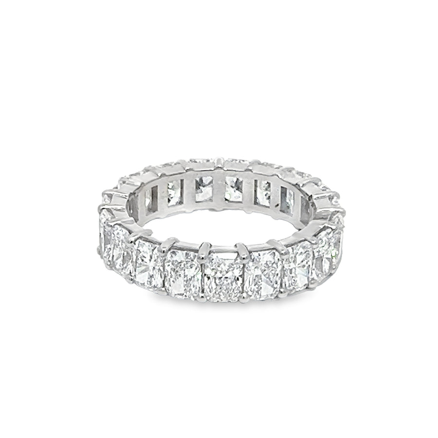 18K White Gold Lab-Grown Radiant Diamond Wedding Ring (4.95ct)