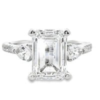 18kt White Gold Lab-Grown Emerald Diamond Engagement Ring (4.96ct)