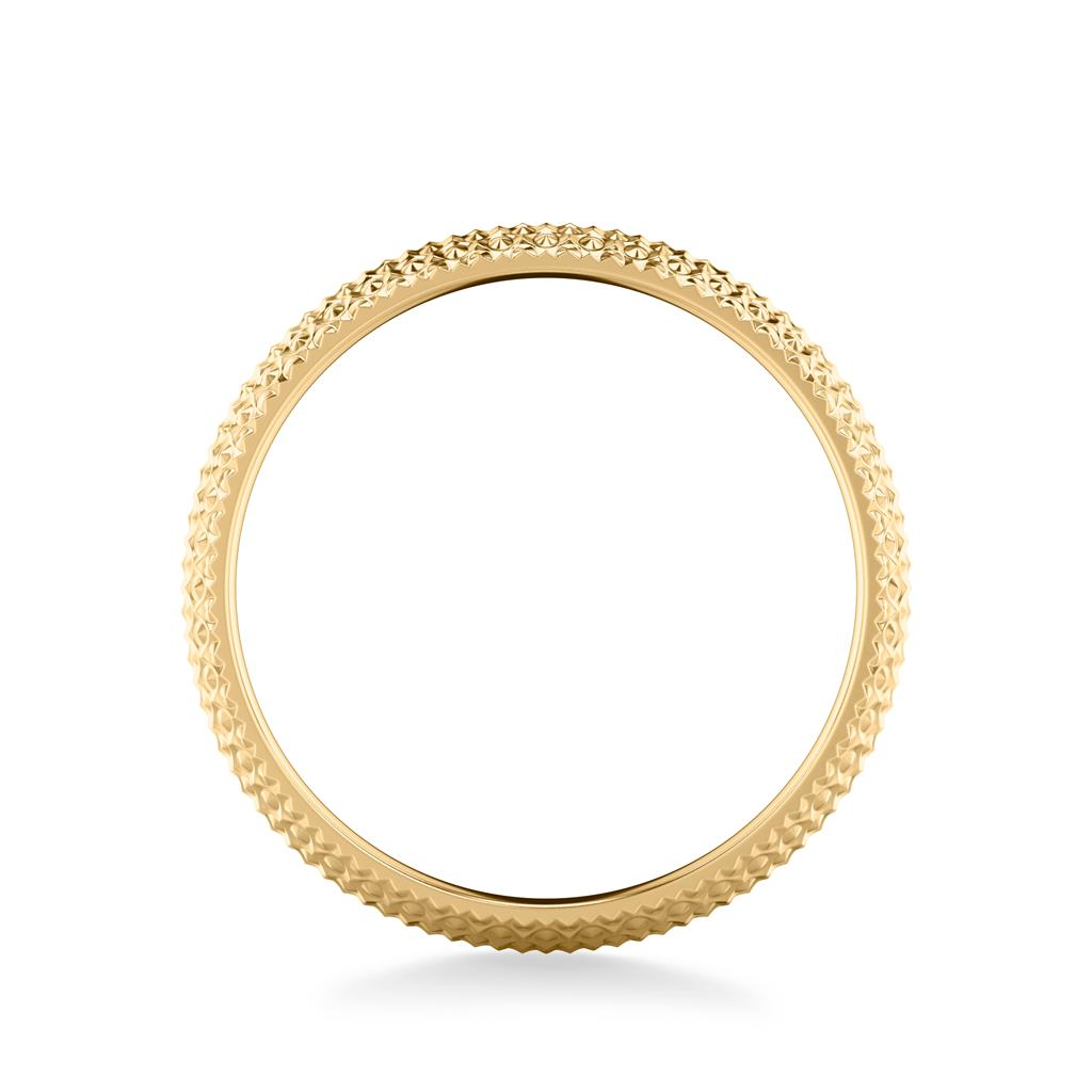 Goldman 14kt Yellow Gold 4mm Diamond Cut Finish Wedding Ring