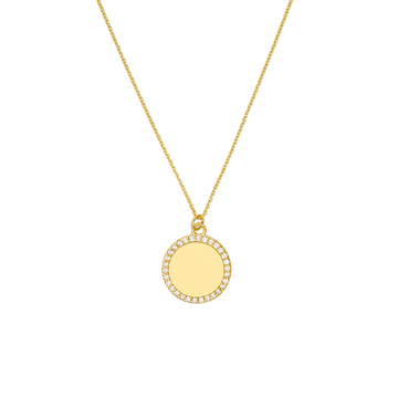 14K Yellow Gold Diamond Round Pendant (.06ct)