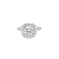 Platinum Gold Lab-Grown Round Diamond Engagement Ring (1.50ct)