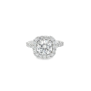 Platinum Gold Lab-Grown Round Diamond Engagement Ring (1.50ct)