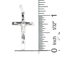 18kt White Gold Italian Made Crucifix Pendant (2.1g)