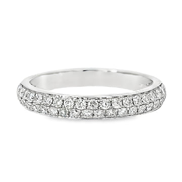 18kt White Gold Diamond Pave Wedding Ring (0.44ct)