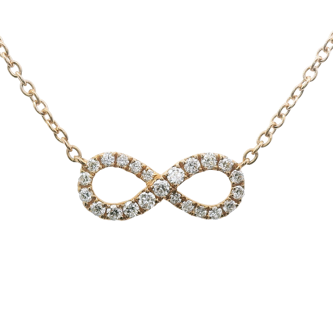 18kt Rosé Gold Natural Diamond Free Form Pendant (0.18ct)