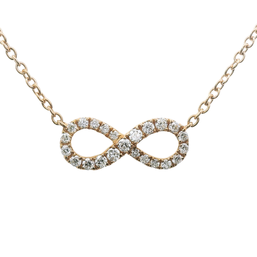 18kt Rosé Gold Natural Diamond Free Form Pendant (0.18ct)