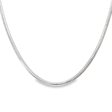 White Silver 18" 1.8mm Snake Chain (5.5g)