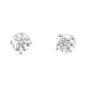 14kt White Gold Lab-Grown Round Diamond Studs (2.51ct)