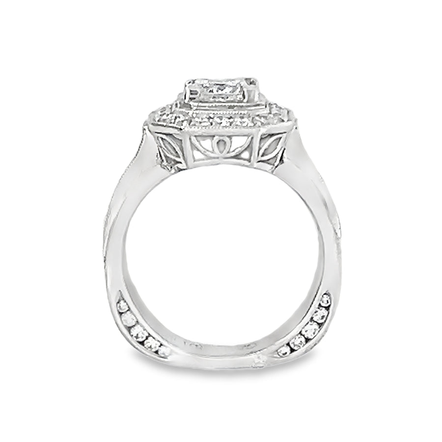 18kt White Gold Natural Princess Diamond Engagement Ring (2.02ct)