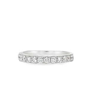 18K Ladies White Gold Diamond Wedding Band (0.56ct)