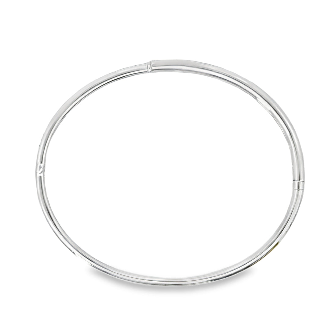 18kt White Gold Natural Round Diamond Bangle Bracelet (.25ct)
