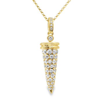 18kt Yellow Gold Natural Diamond Drop Pendant (1.24ct)