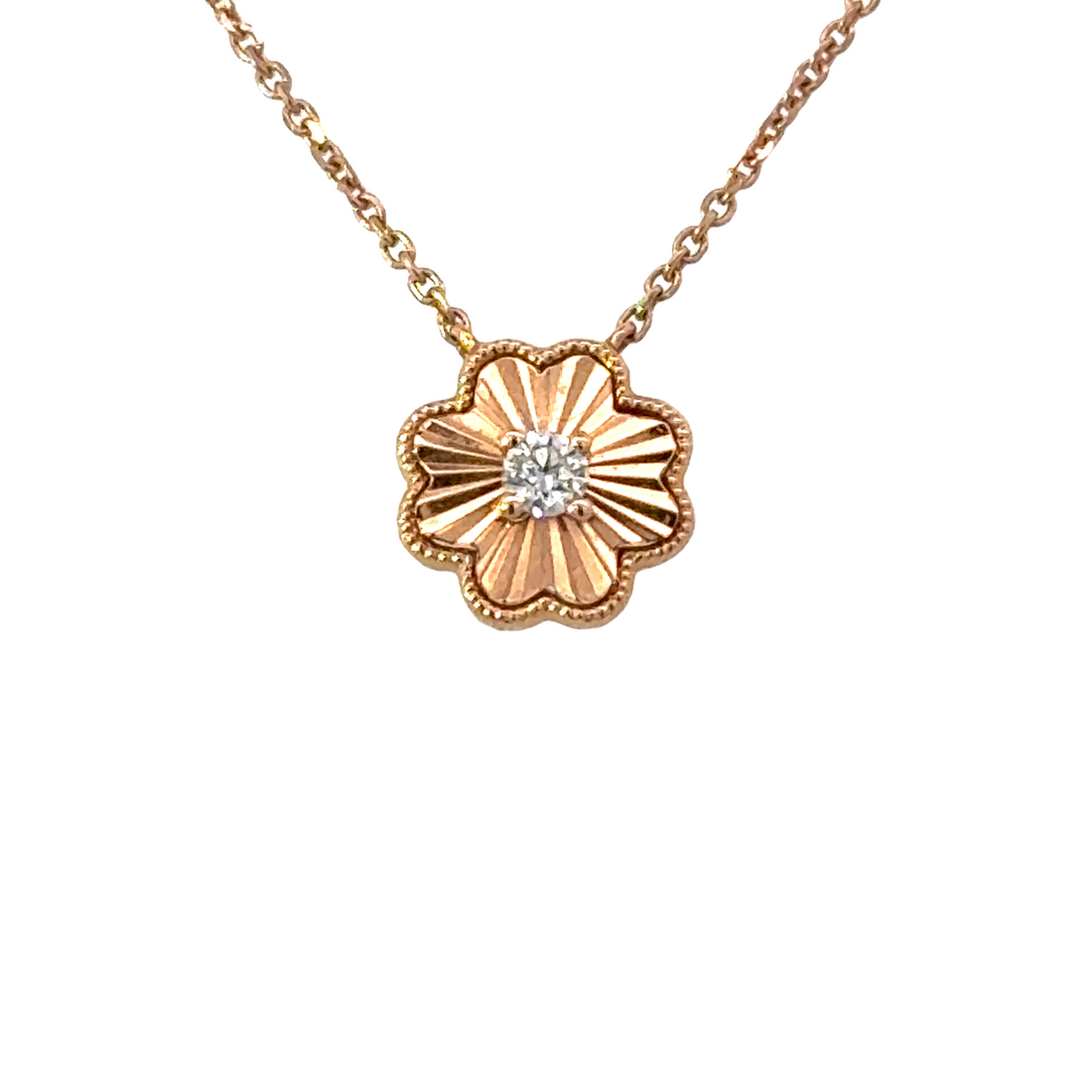 18kt Rosé Gold Natural Diamond Pendant (0.05ct)