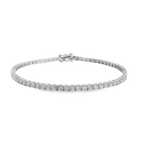 14kt White Gold 7" Lab-Grown Round Diamond Tennis Bracelet (4.00ct)