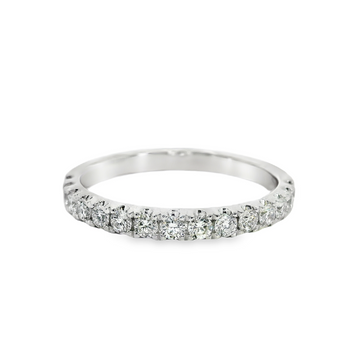 18kt White Gold Natural Round Diamond Wedding Ring (0.45ct)