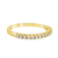 18kt Yellow Gold Natural Full Cut Diamond Wedding Ring (.19ct)