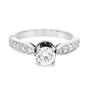 18kt White Gold Lab-Grown Round Diamond Engagement Ring (1.05ct)