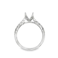 18kt White Gold Natural Round Diamond Semi-Mount Ring (.47ct)