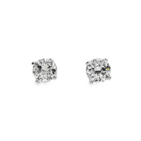 14kt White Gold Lab-Grown Round Diamond Stud Earrings (.83ct)