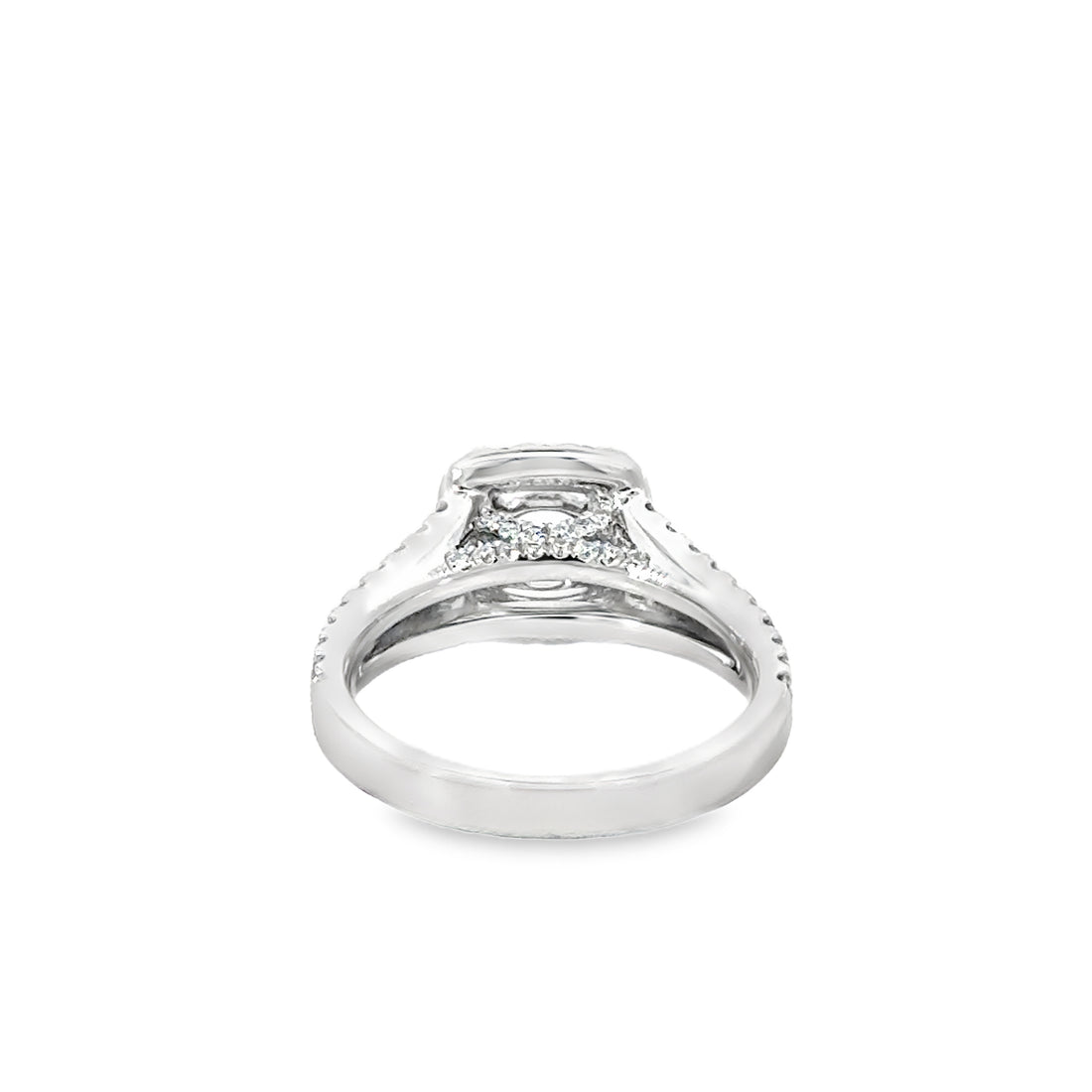 18kt White Gold Halo Natural Diamonds Semi-Mount Ring (1.26ct)