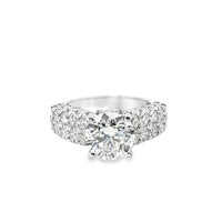 18kt White Gold Lab-Grown Round Diamond Engagement Ring (6.04ct)