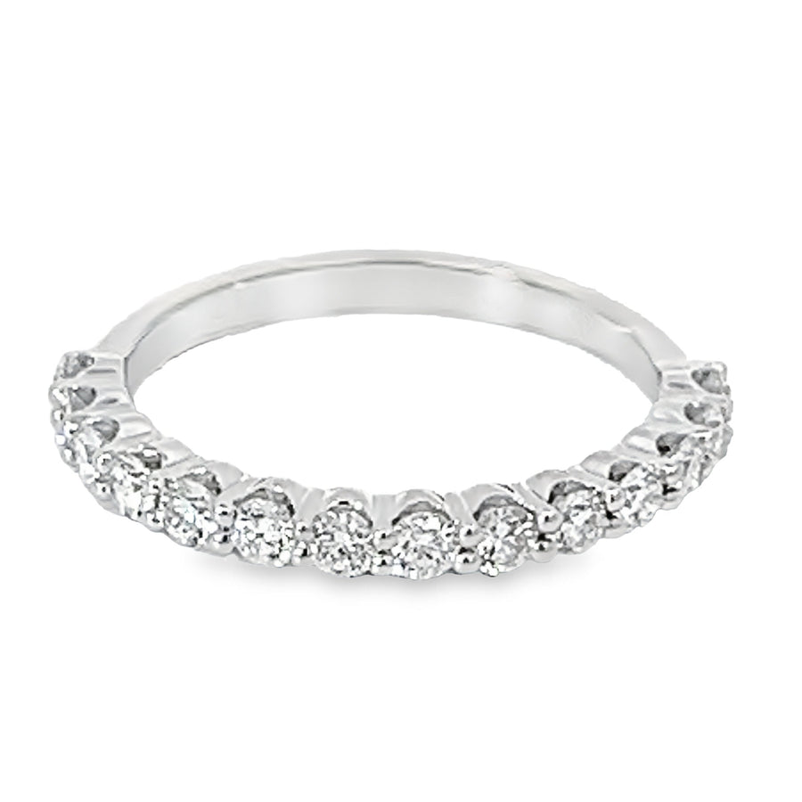 18kt White Gold Diamond Prong Set Wedding Ring (0.64ct)