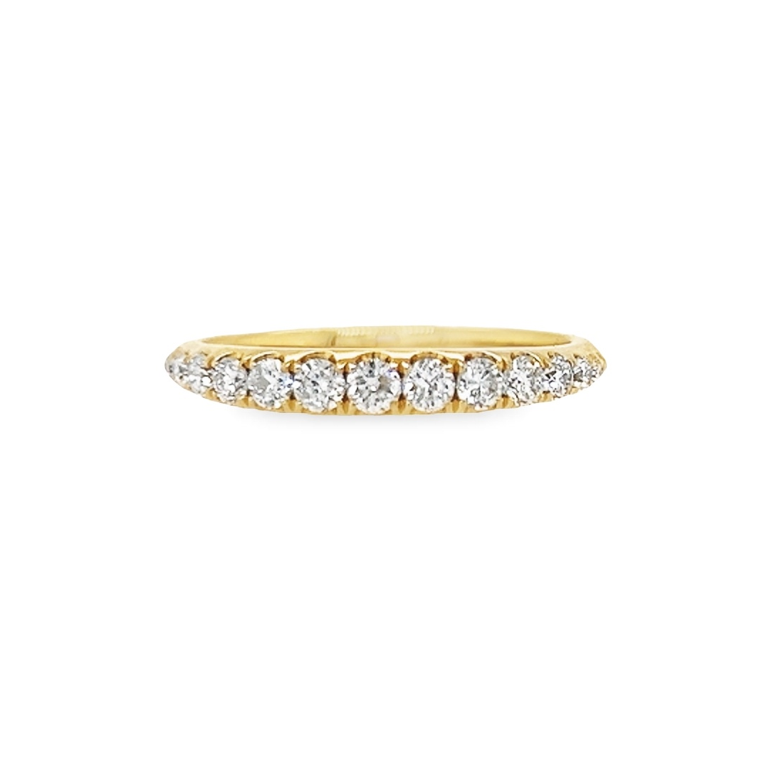 18kt Yellow Gold Natural Round Diamond Wedding Ring (.47ct)