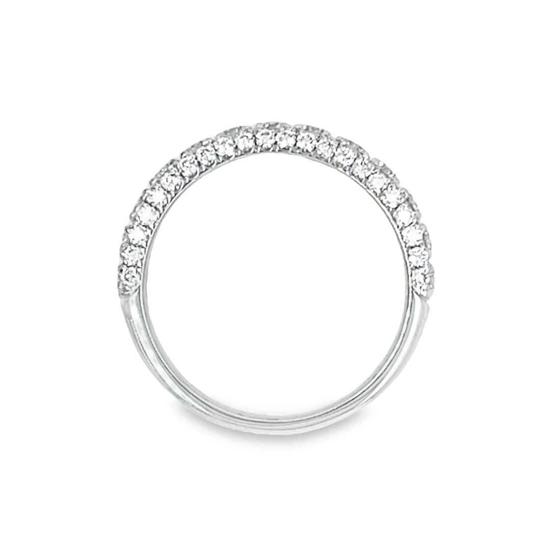 18K Ladies White Gold Diamond Wedding Band (.87ct)