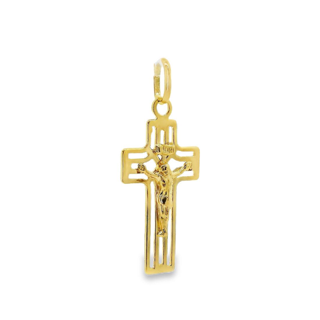 14kt Yellow Gold Italian Made Crucifix Pendant (1.05g)