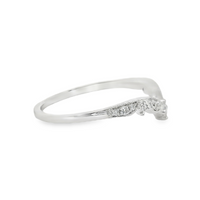 18kt White Gold Natural Round Diamond Wedding Ring (.16ct)