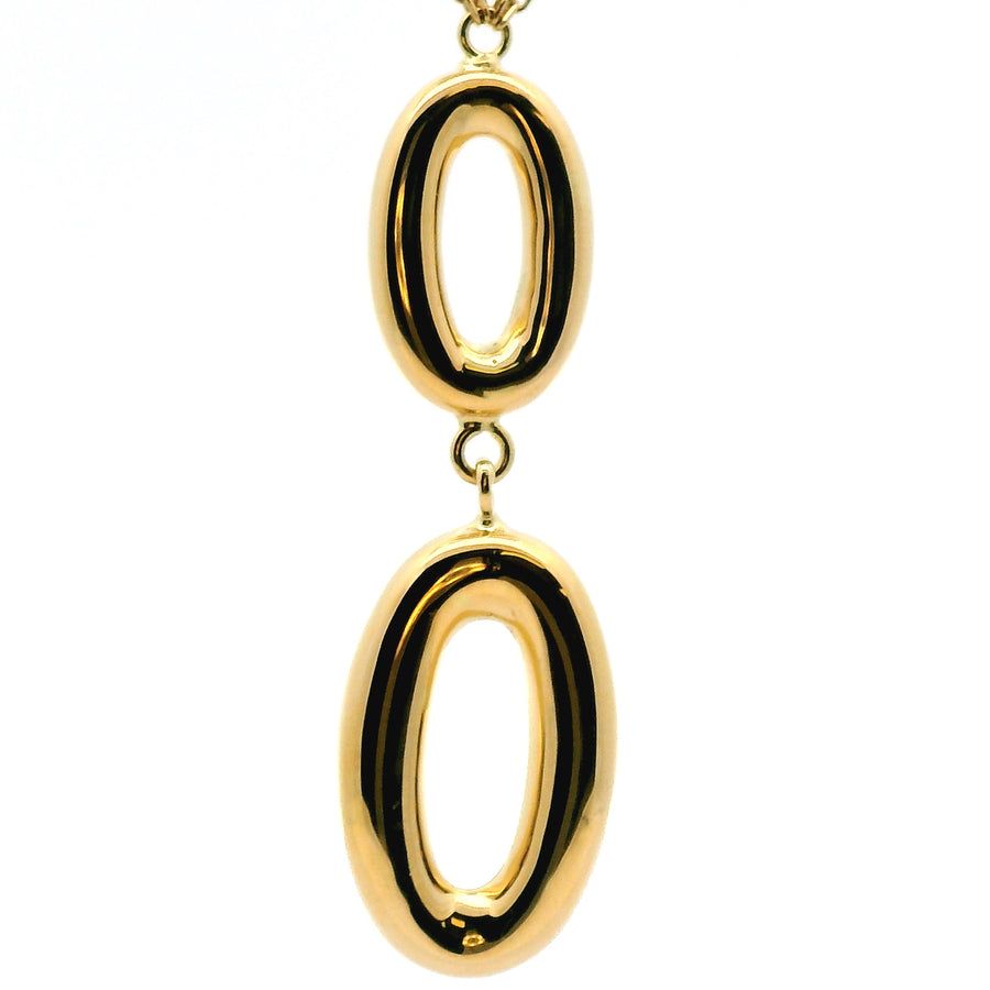 18kt Yellow Gold Italian Made Ovals Necklace (10.79g)