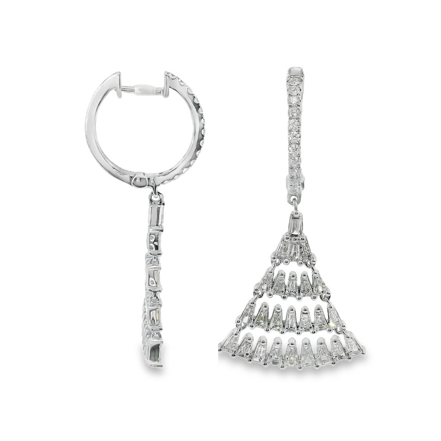 18kt White Gold Natural Diamonds Drop Earrings (2.24ct)